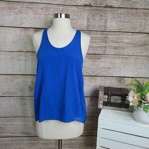 5/$25 1.State Blue Racerback Asymmetrical Hem Tank‎